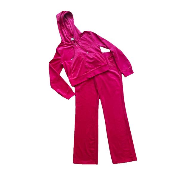 Juicy Couture Pants - Juicy Couture Vixen Hot Pink‎ Track Suit Tracksuit Set New Size M/L *read